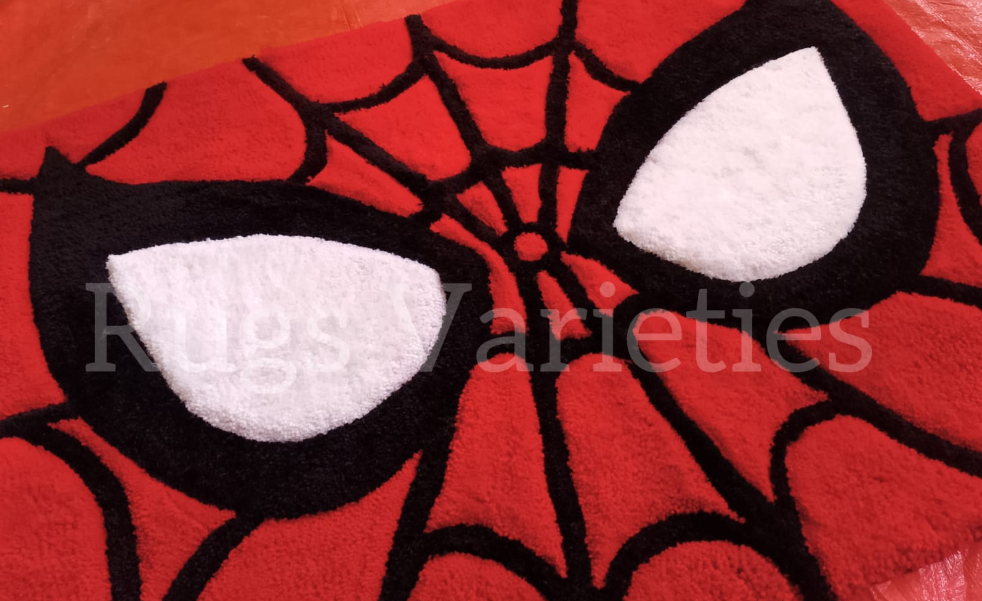 Spider man handmade tufted rug 30 x 18 Inch