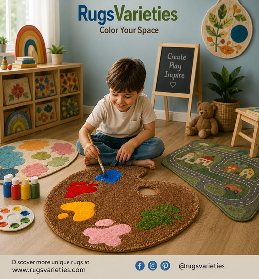 Painting Tray Tufted Rug 18 X 14 Inch