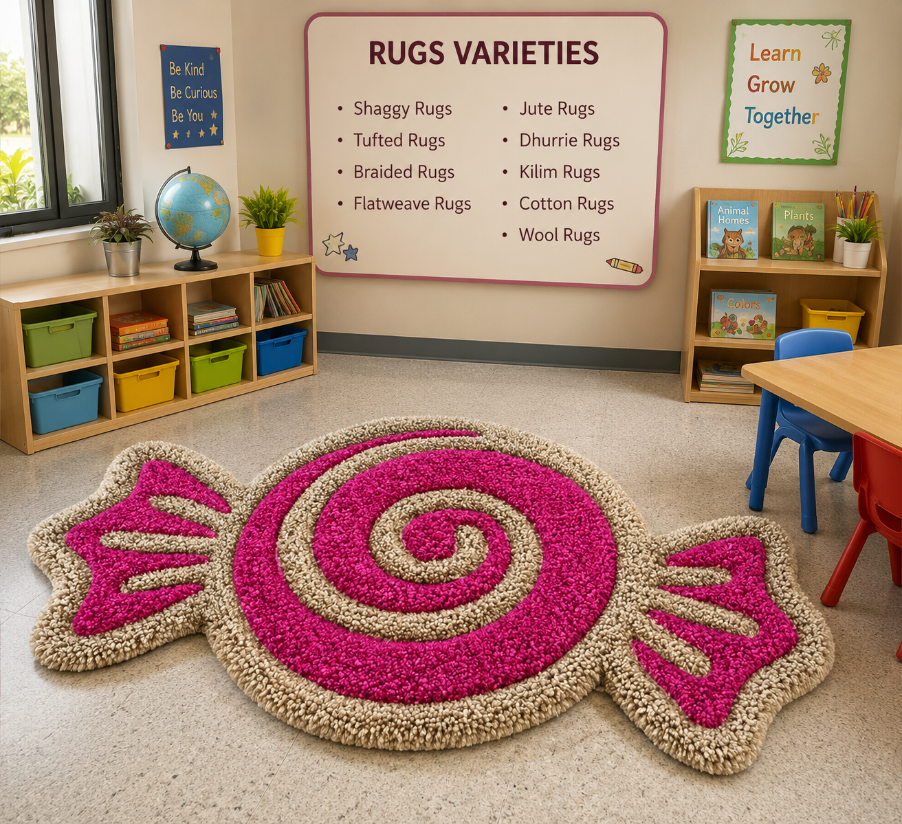 Candy Handmade Tufted Rug 18 x 9 Inch
