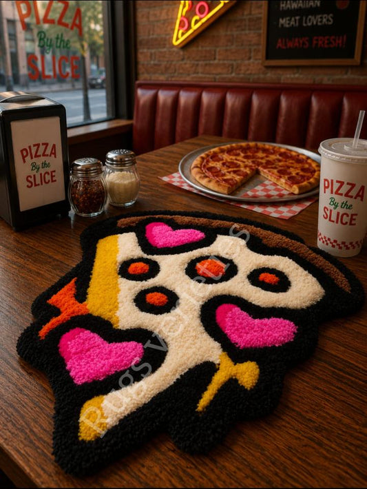 Pizza Slice Handmade Tufted Rug