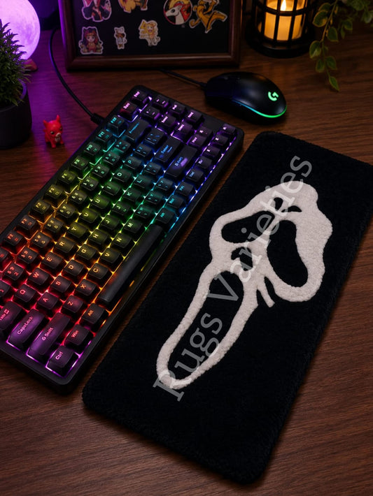 Ghost Key Board Handmade Tufted Rug 18 x 8 Inch