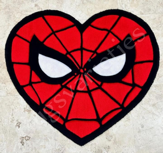 Spider Heart Handmade Tufted Rug 2 X 2 Feet