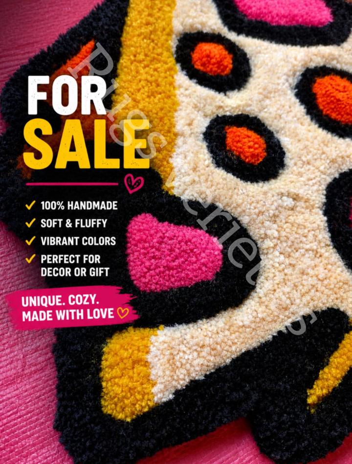 Pizza Slice Handmade Tufted Rug
