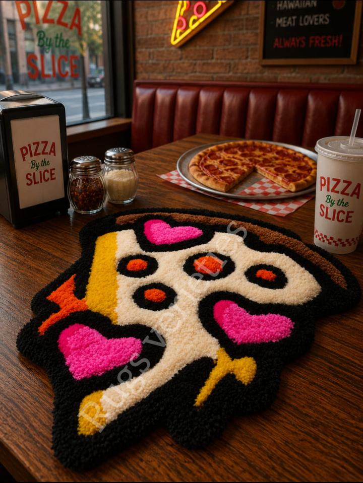 Pizza Slice Handmade Tufted Rug
