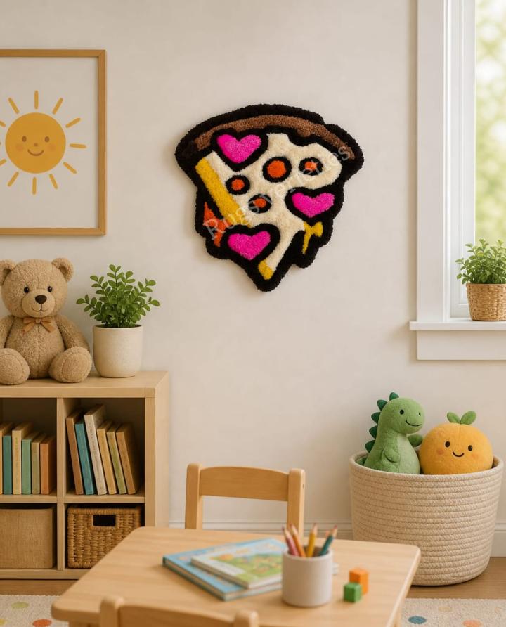 Pizza Slice Handmade Tufted Rug